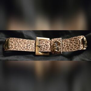 Vintage Safari Leopard Animal Print Ladies Belt
